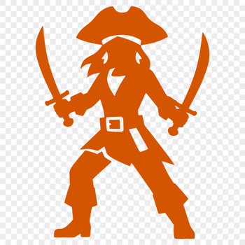 A hand-drawn vector illustration of a pirate character suitable for commercial and personal use.