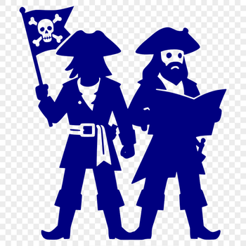A vector illustration of a pirate, designed for commercial and personal use, perfect for cutting machines like Cricut.
