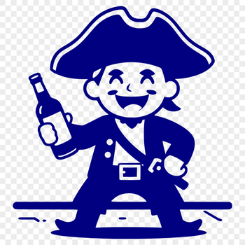 A classic pirate illustration designed as a vector image, suitable for commercial or personal use with a cutting machine.
