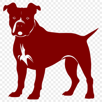 Beautiful Standing Pitbull Stencil