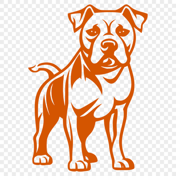 Standing Pitbull Vector Craft File