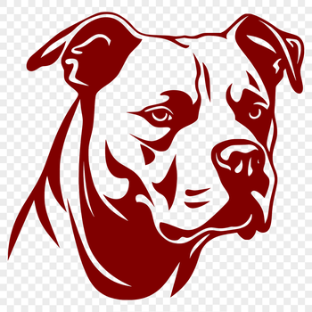 Vector graphic design of a Pitbull, suitable for various uses including personal projects.