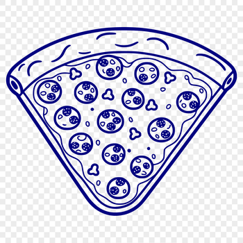 A high-quality illustration of a classic pizza with various toppings.