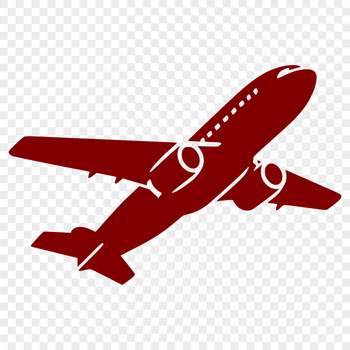 A detailed illustration of a commercial aeroplane, suitable for cutting machine use.