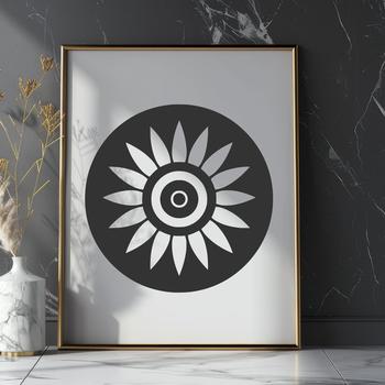 Artistic Sunflower In SVG