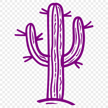 A stylized illustration of a desert plant, perfect for vector art designs.
