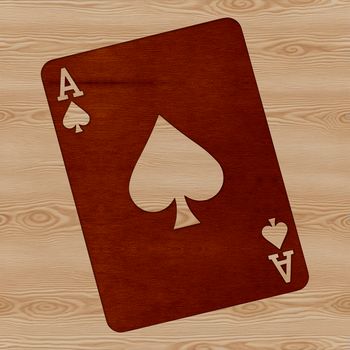 Illustration of the Ace of Spades playing card in vector format.