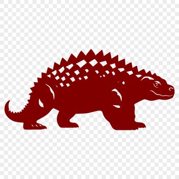 Illustration of a prehistoric Ankylosaurus dinosaur, suitable for vector design.