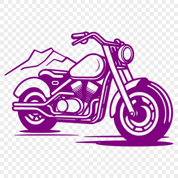 A detailed illustration of a motorcycle with sleek design elements.
