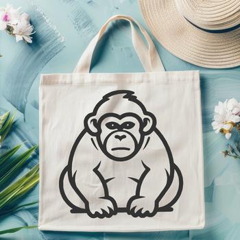 Unique Gorilla In PNG & SVG