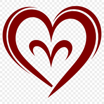 A simple outline illustration of a heart shape.