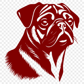 Free Unique Pug Digital Artwork