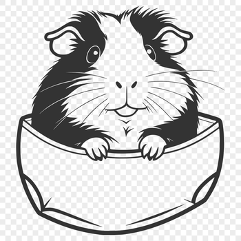 A high-resolution vector illustration of a Guinea Pig in various poses.