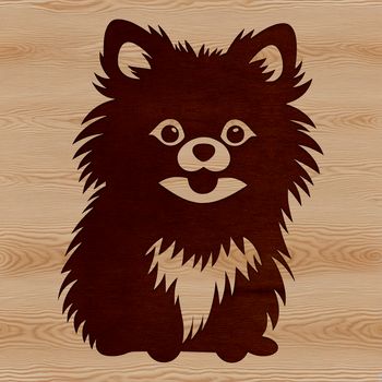 A small, fluffy Pomeranian dog sitting on its haunches with a friendly expression.