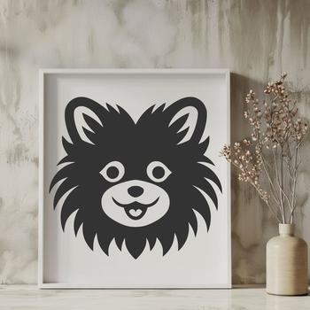 Artistic Pomeranian In DXF Format