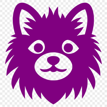 Small Pomeranian breed dog illustration in vector format.