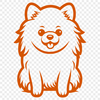 Creative Sitting Pomeranian SVG