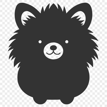A small Pomeranian dog sitting on its haunches, full-body view.
