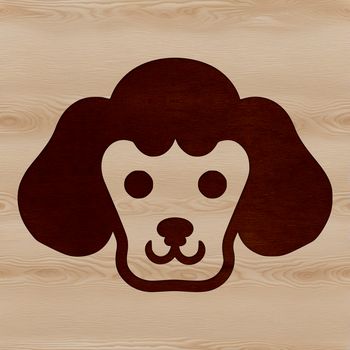 A simple line drawing of a poodle's head, ideal for crafting and DIY projects.