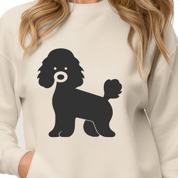 Free Standing Poodle Decal