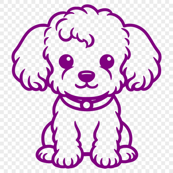 Cute Poodle SVG, PNG, PDF And DXF Files