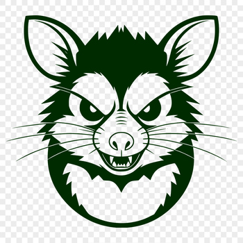 A high-resolution illustration of a possum, a wild animal commonly found in various parts of the world.