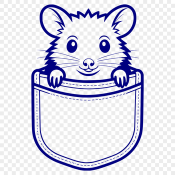 A wild possum animal illustration in vector format.