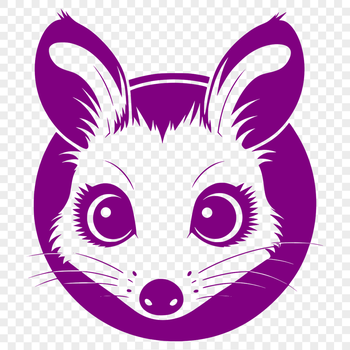 A high-quality illustration of a possum, a wild animal native to various regions.