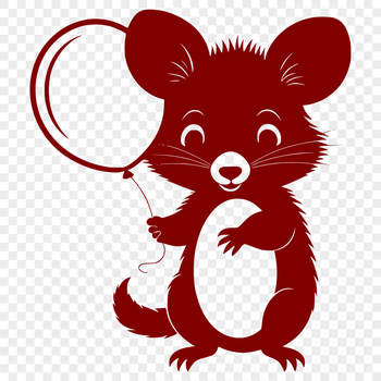A simple illustration of a possum animal in a neutral background, suitable for various designs.