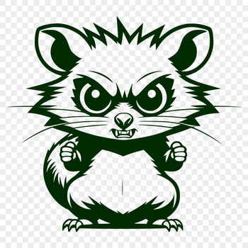 Wild animal possum illustration in vector format.