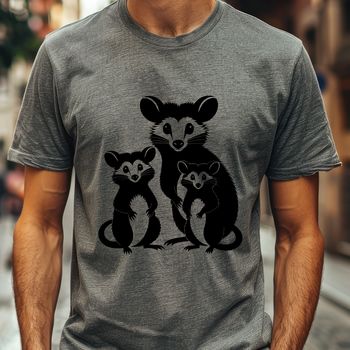 A vector design of a wild animal from the family of marsupials, often found in residential areas.