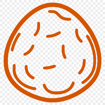A stylized illustration of a potato, suitable for vector graphics.