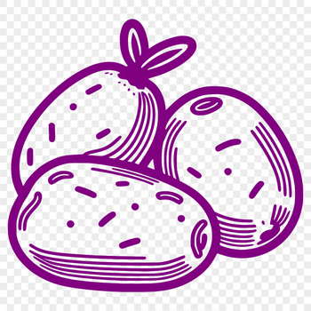 A high-quality digital illustration of a potato in vector format.