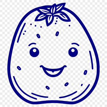 A stylized illustration of a potato, suitable for use as vector art in various design projects.