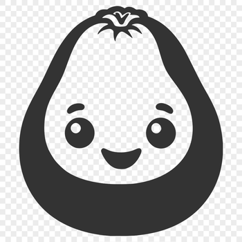 A stylized graphic of a potato, suitable for digital use and editing.