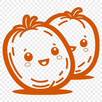 A stylized illustration of a potato, suitable for vector graphics design.