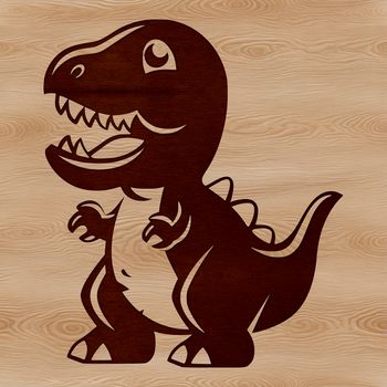 A cute digital representation of a dinosaur, suitable for graphic design projects.