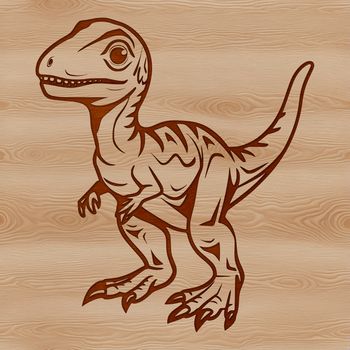 A detailed SVG design of a dinosaur, suitable for cutting or laser engraving.