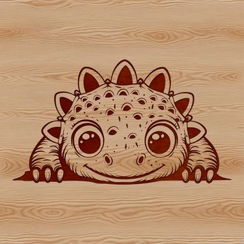 A prehistoric dino illustrated in vector art.