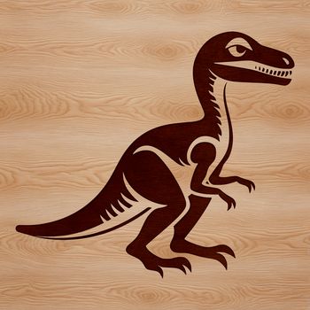A prehistoric dino illustration featuring a detailed design.