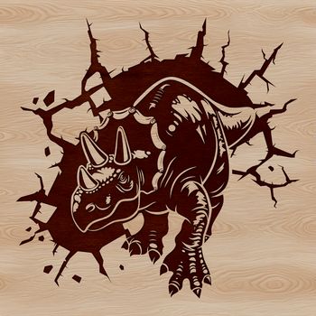Illustrated Triceratops in vector format, suitable for digital and print use.