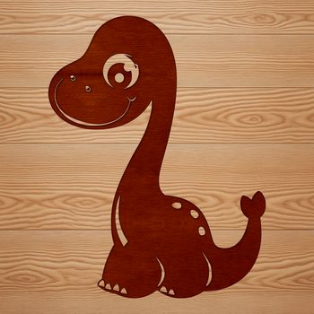 Vector art of a cute dinosaur for cutting machine designs.
