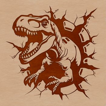 A prehistoric dino illustration in vector format, suitable for cutting machines like Cricut.