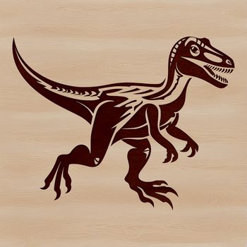 An SVG graphic of a dinosaur suitable for digital design projects.