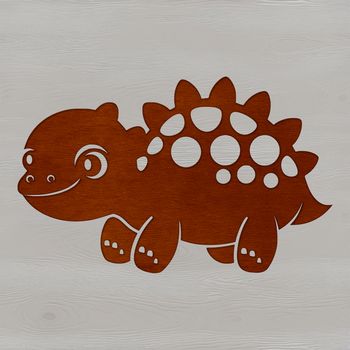 Illustrative design of an Ankylosaurus dinosaur with armor plates, suitable for vector art and cutting machine projects.
