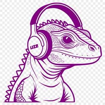 A colorful illustration of a lizard with a fun twist, perfect for designers and crafters.