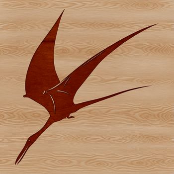 A prehistoric pteranodon dinosaur illustration in vector format.