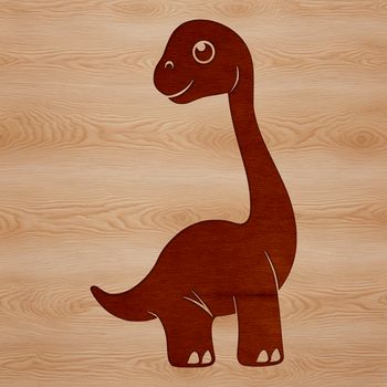 A prehistoric brachiosaurus dinosaur standing in a lush green environment.