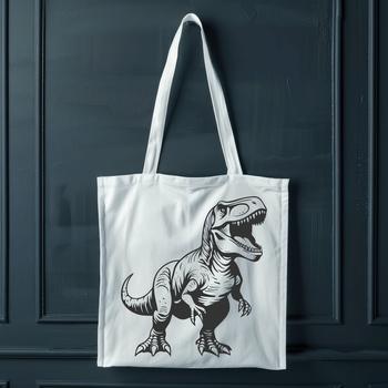A prehistoric dinosaur SVG design featuring a realistic T Rex silhouette.