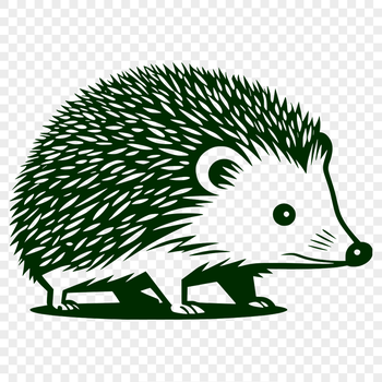 A high-quality digital image of a hedgehog in vector format.